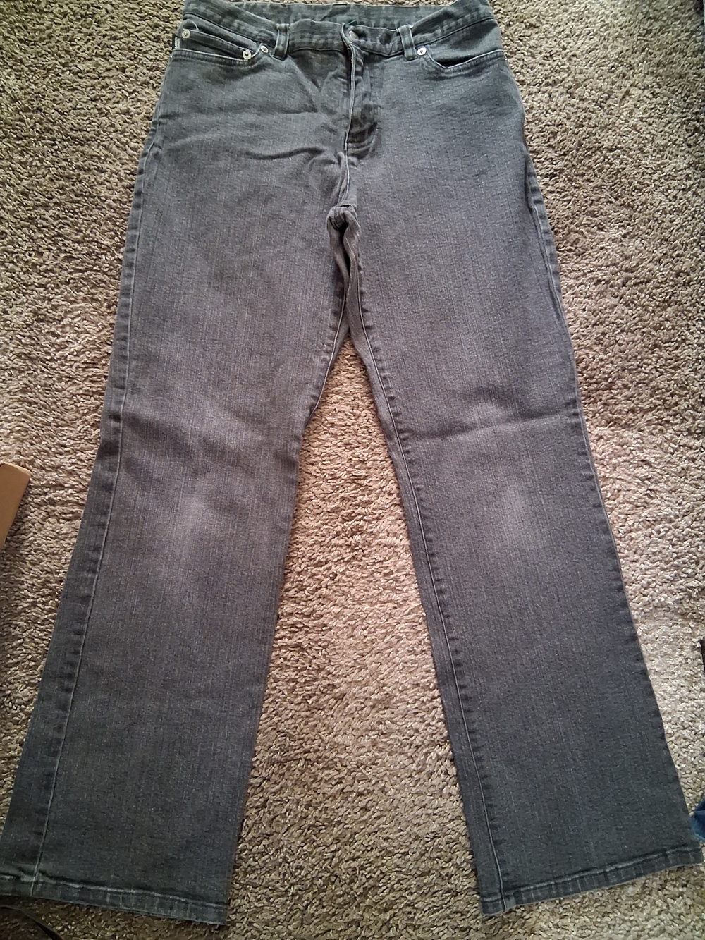 Ralph Lauren Gray Flared Wide-Leg Jeans